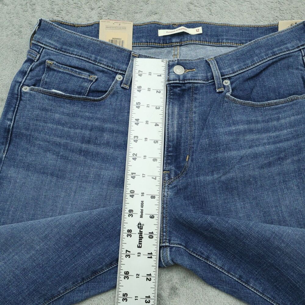 Levi's Jeans Women's Size 12M Mid-Rise Classic Straight Denim 30" Inseam NWT - Picture 7 of 16